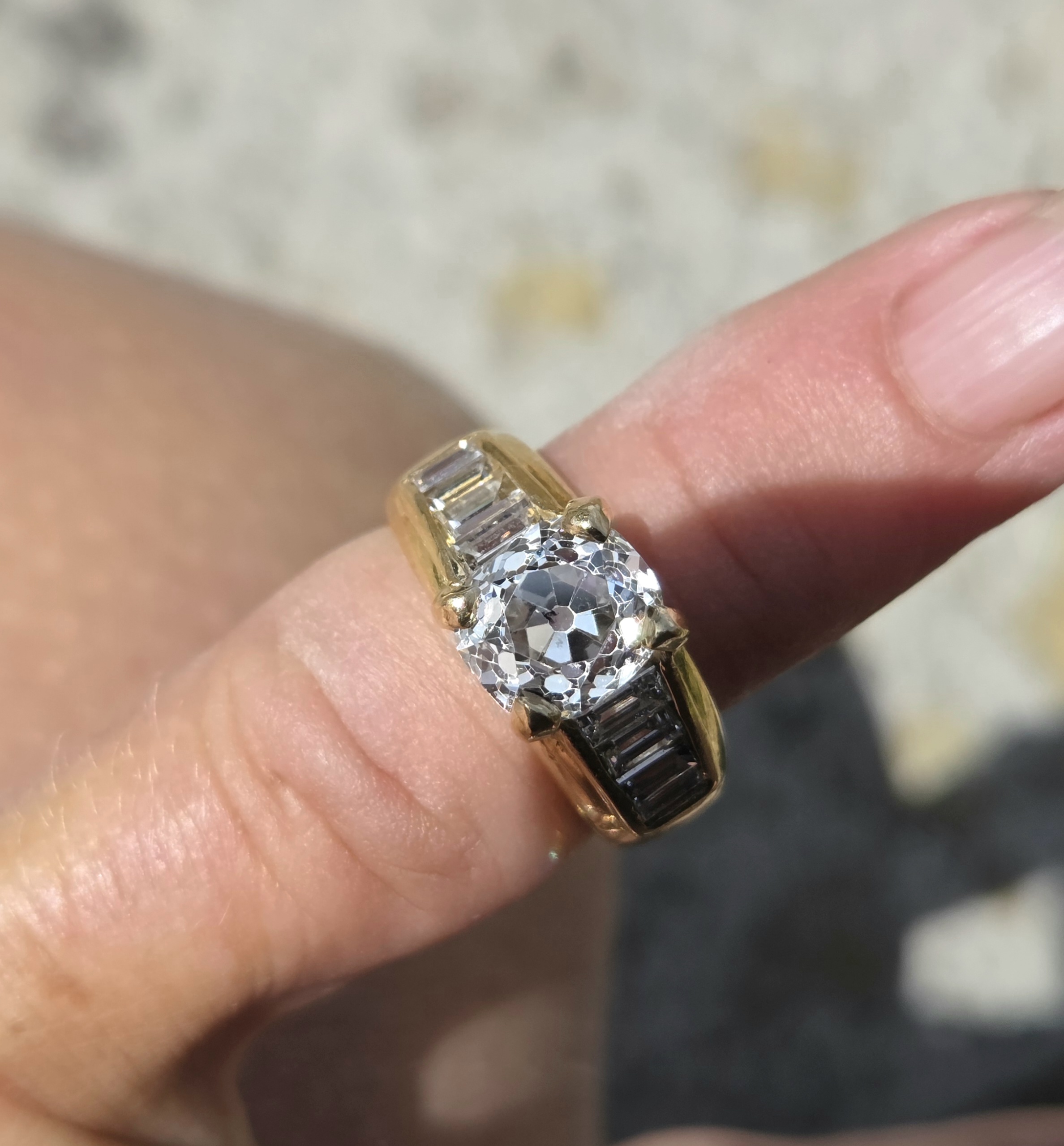 An incredible Old Mine cut Diamond Solitaire. - Image 5