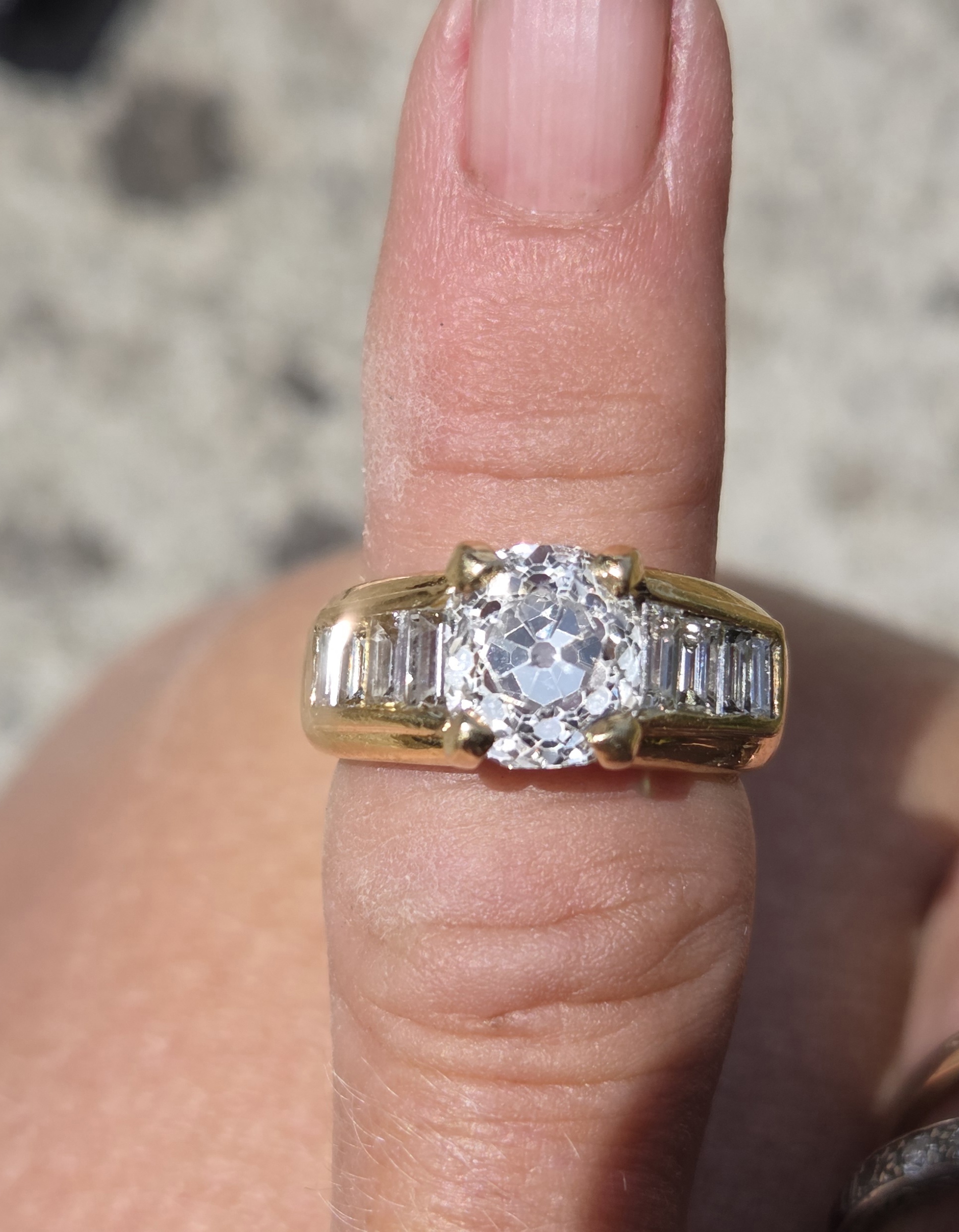 An incredible Old Mine cut Diamond Solitaire. - Image 7