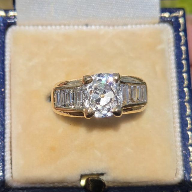 Sold. An incredible Old Mine cut Diamond Solitaire.
