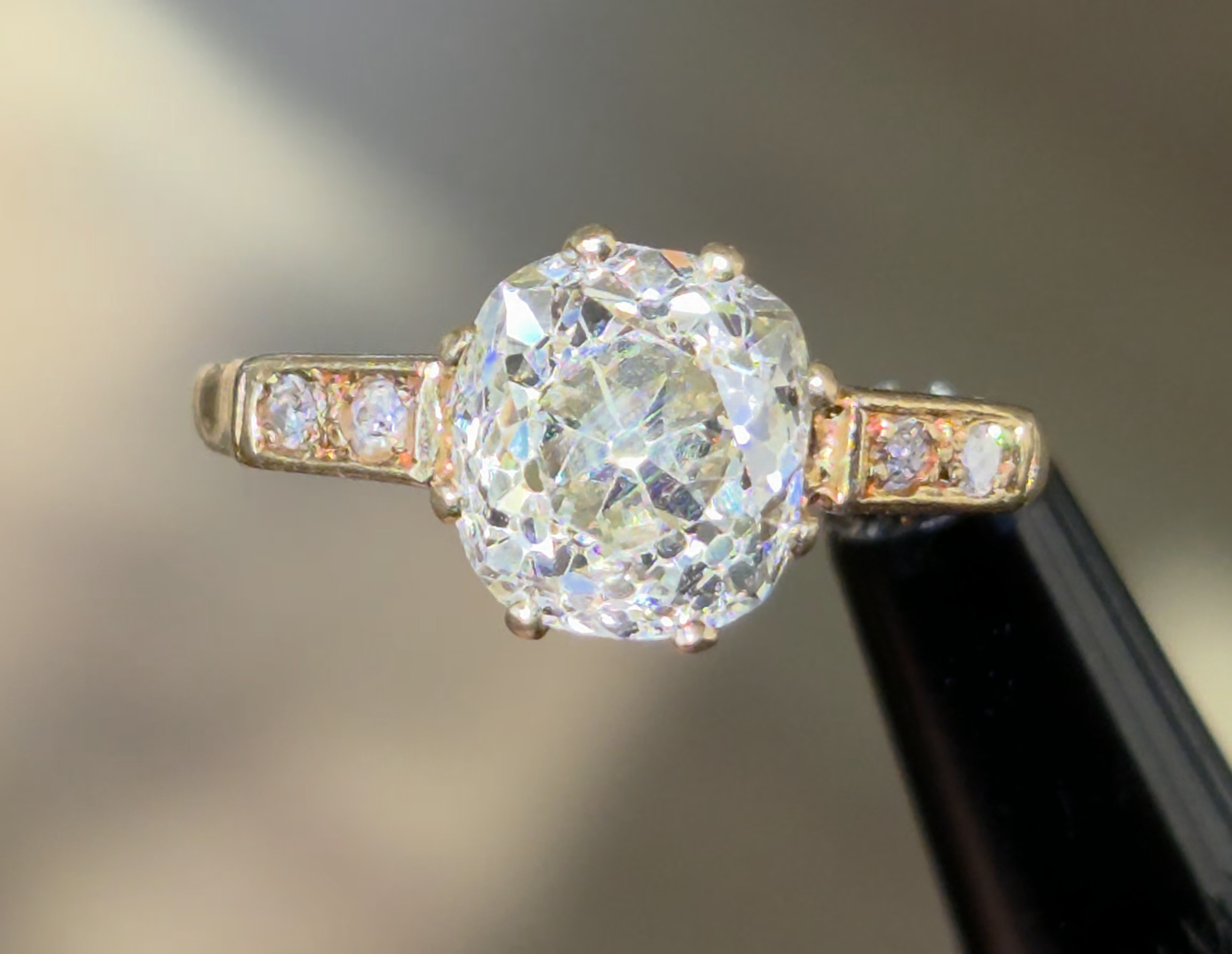 A Rare Original 2.26ct Old Mine cut Solitaire