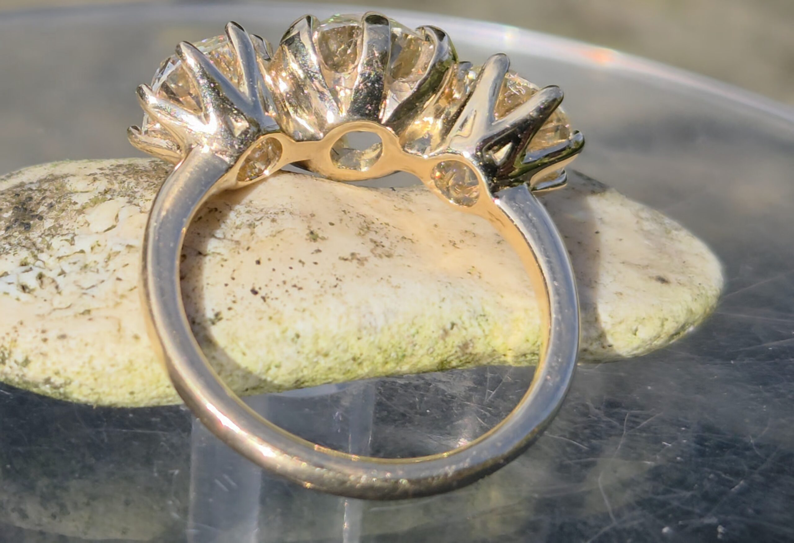 A ring of a lifetime! Old Mine cut Diamond Trilogy. - Image 3