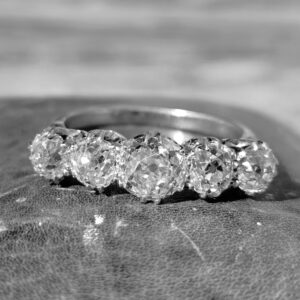SOLD. Huge Antique Diamond 5 stone/Eternity ring.