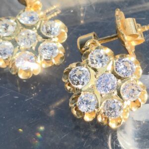 Exceptional Antique Old cut Diamond Earrings