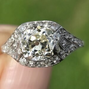 A Showstopper! Old Mine cut Diamond ring.