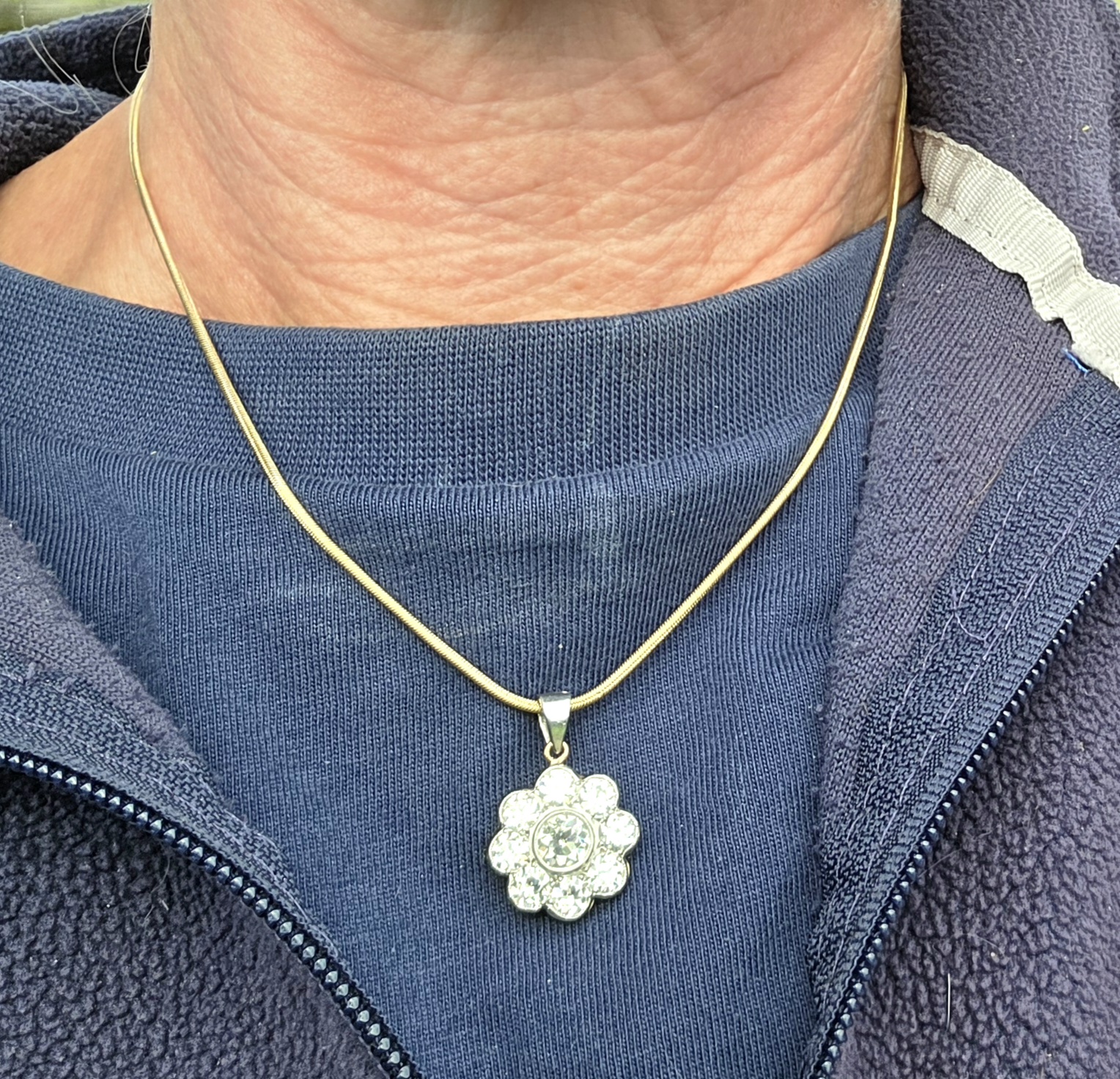 Old European cut Diamond pendant - Image 10